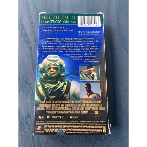 Men of Honor Robert De Niro Action Movie Vintage 2001 VHS Tape Pre-Loved - Picture 2 of 4